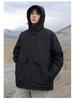 Unisex Winter Down Jacket: Men's Hooded, Loose Fit, Trendy Fashion Outerwear, Casual Couple Style.