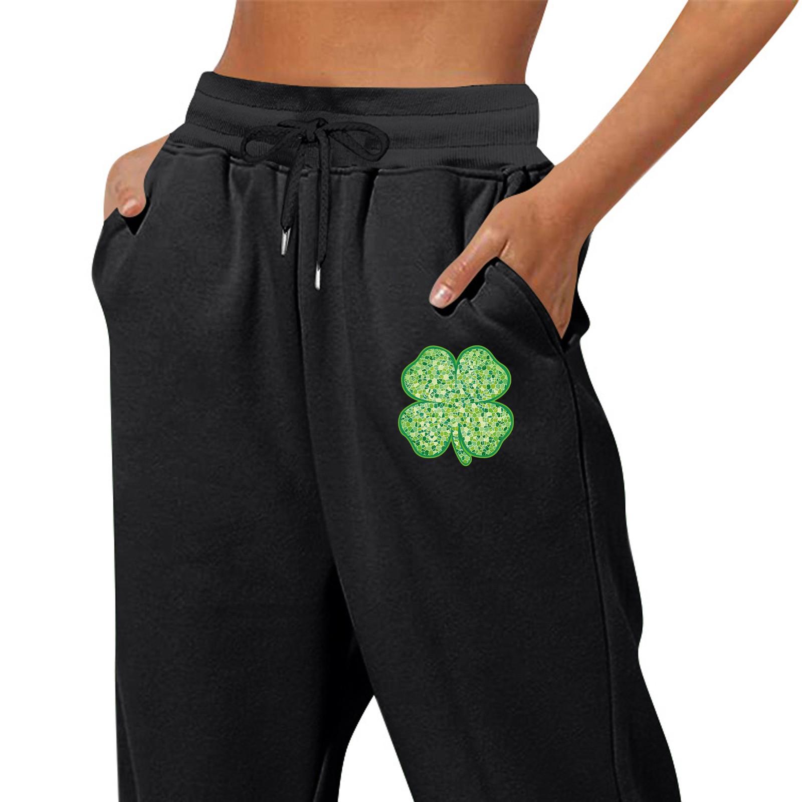 

Весенние и однотонные принтованные модные женские повседневные брюки с карманами и шнурком L чёрный