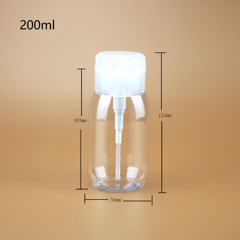 200/300/500Ml Refillable Bottle Push-Type Bottling Push Down Empty Pump Dispenser Bottle For Nail Polish Makeup Remover Bottle