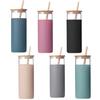 500ml Water Cup with Lid Shatterproof Glass Assorted Iced Coffee Tumbler Straw Bottle Home