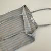 Linen sky-blue striped mini bag