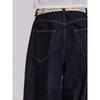 LUXEON American-style Street Letter Printed Jeans, Straight-leg Trendy Brand Loose Denim Pants