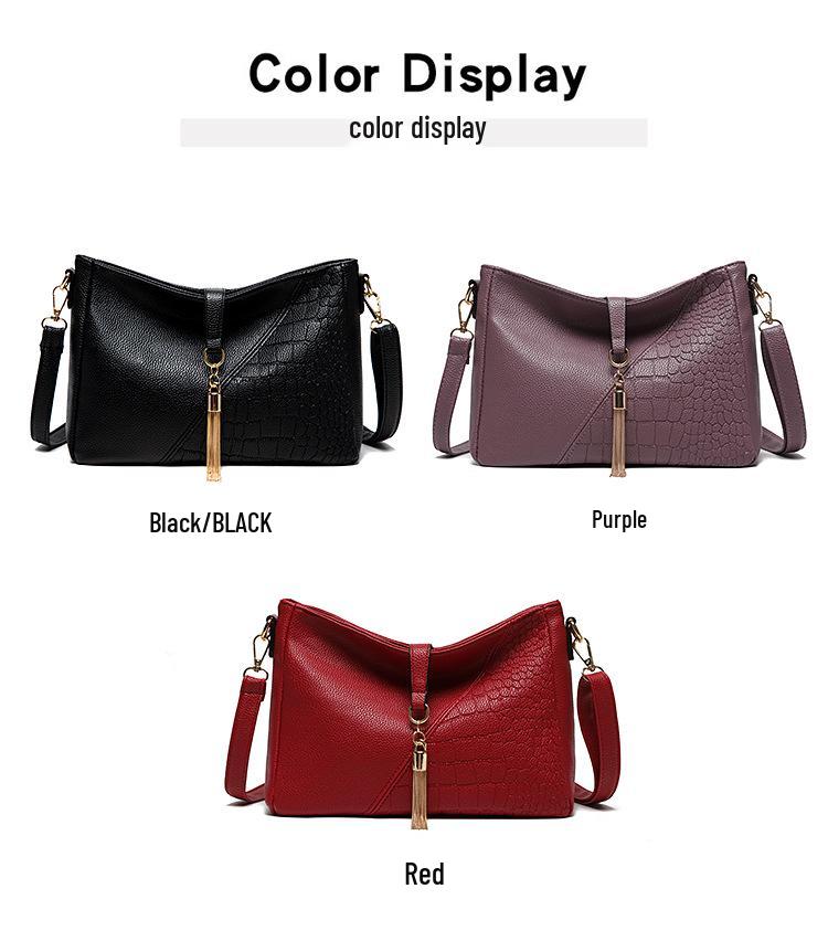 Soft Leather Tassel Crossbody Bag 2025 - Women's Fashion PU Shoulder Tote Bag