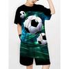 2026 Summer Children's Sports Set Football 3D Print Soccer Jersey Sets for Children Quick-Dry T-Shirt Shorts Children's Clothing