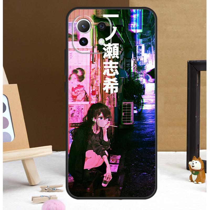 Anime Vaporwave Glitch Case For Xiaomi 13 14 15 Ultra 13T 14T 15T 17 Pro Max POCO X7 X3 X5 X6 F5 F6 F7 F8 Pro Cover