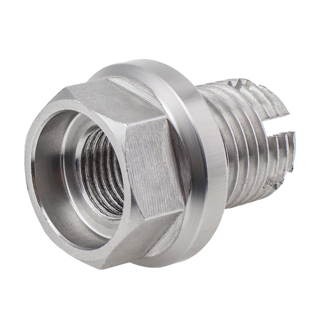 M14.1X1.5 Edelstahl Selbstschneidende Ölablassschraube Gewindereparaturset mit O-Ring Inbusschlüssel für Ölwanne Silber