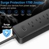 8 in 1 Power Strip Surge Protector US Plug Wall Outlet Adapter with 5pcs Widely-Spaced AC-Outlets & 3x USB Ports