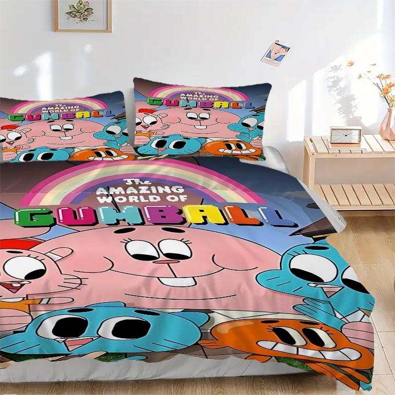 

3pcs Gumball Bedding Set. Soft and Comfortable with No Core Included (1x Duvet Cover + 2x Pillow Covers) yy251031077 135x200cm