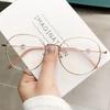 Women Anti Blue Light Glasses Computer Gaming Big Size Moon Cat Eye Eyeglasses Frame Women Glasses Men