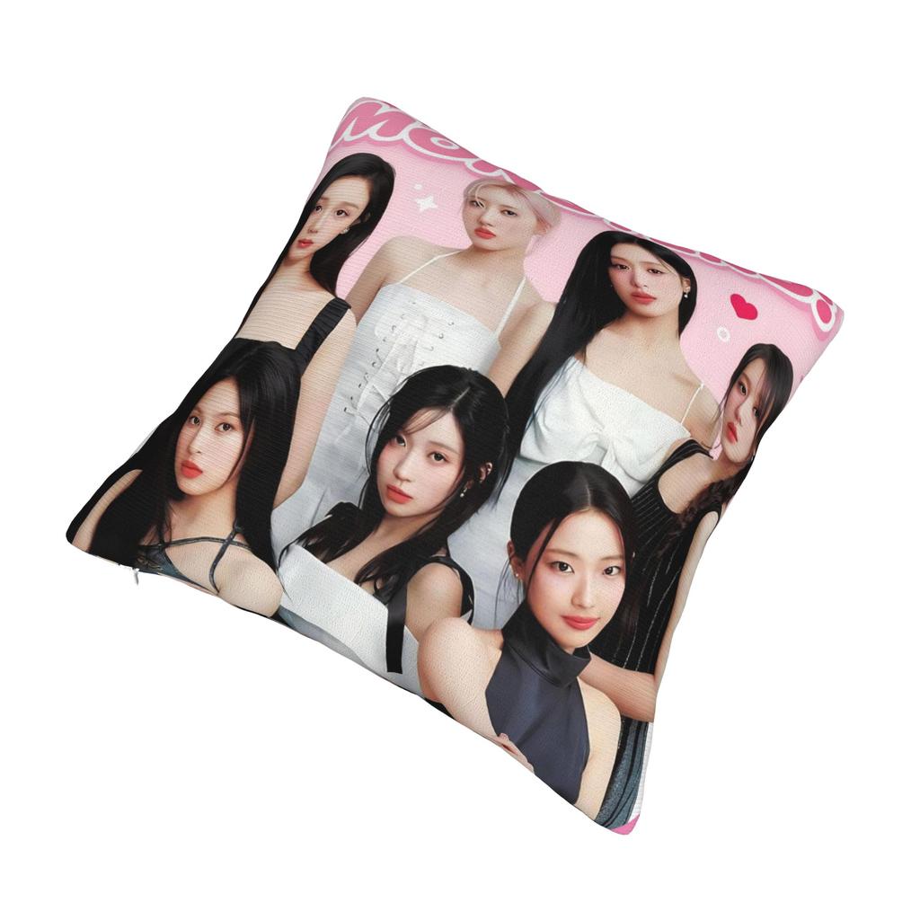 Kpop Style Babymonsters Group Pillowcase Soft Polyester Cushion Cover Decoration Pillow Case Cover Home Zippered 40X40Cm
