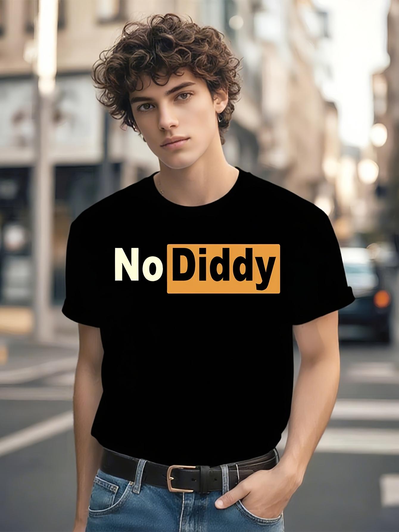 P Diddy Puff Daddy Sean Combs NO DIDDY Graphic T-shirt - Funny Pop Art Fan Tee M