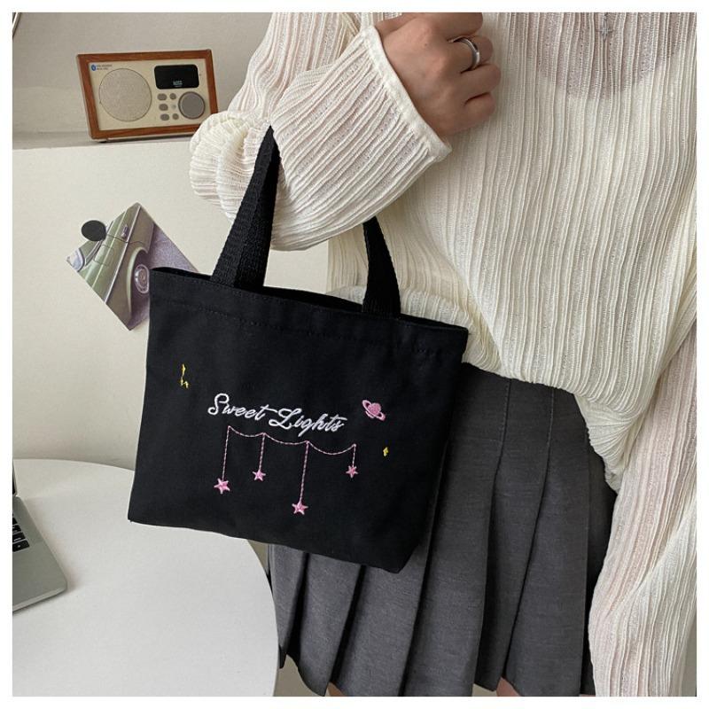 Japanese Harajuku handbag new canvas bag Korean version cute shoulder bag large capacity letter printed bag