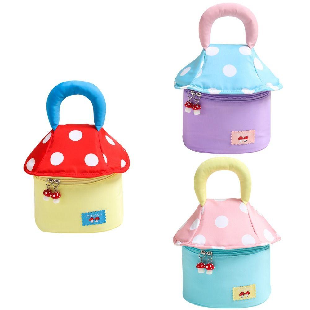 Cute Mushroom Shaped Makeup Cosmetic Bag Large Capacity Portable Toiletry Bag Travel Bag Storage Travel Organizer