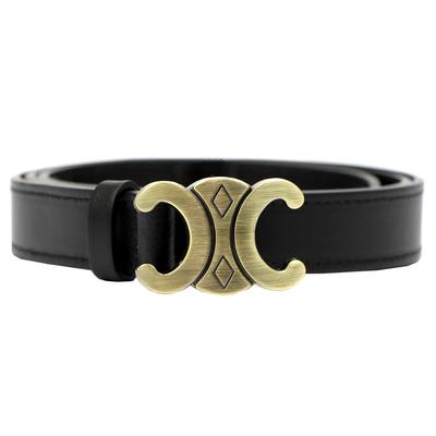 Women's Leather Belt with a Stylish Gregorio Buckle
