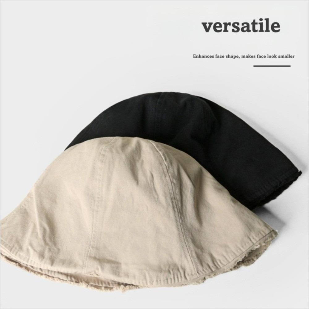 Foldable Fisherman Hat Oversized Brim Sun Protection Cap Casual Bucket Hat  Unisex