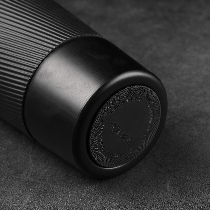 304 Stainless Steel Coffee Cup with Leather Case & Silicone Sleeve, Custom Engraved Logo, Insulated Gift Cup.