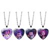 Kpop Demon Hunters Heart Necklace - Rumi Zoey Mira Anime Film Alloy Jewelry Pendant For Fans Gifts