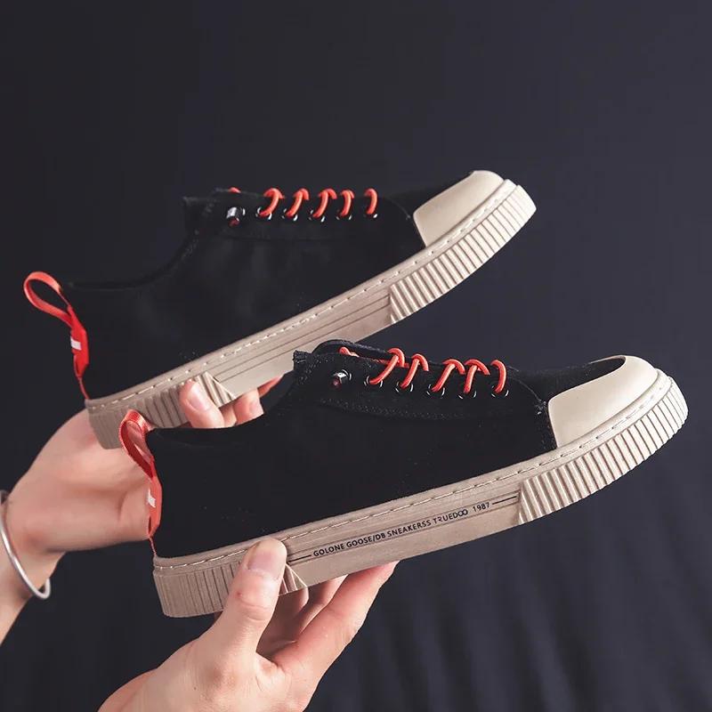 Men Canvas Shoe Breathable Work Shoes Board Shoes for Men Designer Shoes Soft Sole Driving Shoe Casual Sneaker Zapatillas Tenis