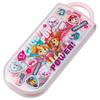 Skater Lunch Box Trio Set Chopsticks Spoon Fork Kids Cutlery Antibacterial Treatment Easy To Open Sliding Type Made In Japan Paw Patrol GIRL PUP Girls