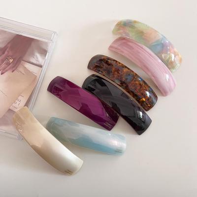 Korean Style Elegant Acetate Half-Up Hair Clip for Women - High-End Spring Ponytail Accessory