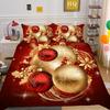Christmas Digital Printing 3D Printing Polyester Pillowcase Quilt Cover Two Or Three-Piece Set