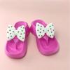 Women's Summer Polka Dot Bow Tie Sandals - Fashionable Thick Sole EVA Flip-Flops