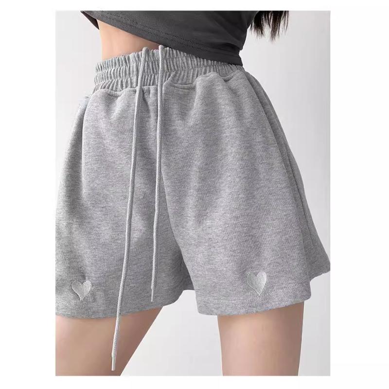 Dámské letní volné ležérní sportovní kraťasy s vysokým pasem a širokými nohavicemi