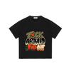 Black T Shirt with Fck Around and Find Out Graffiti Print Casual Streetwear for Men and Women