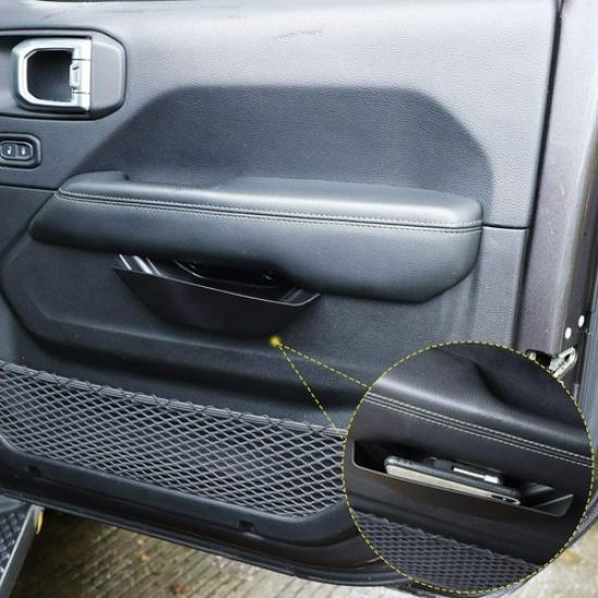 Front Door Handle Storage Box Organizer erts Pockets for Jeep Wrangler JL 18+
