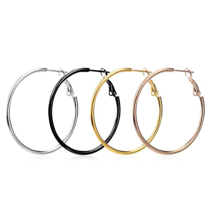 

Модные большие серьги-кольца из титановой стали 2023 30mm Steel Pair