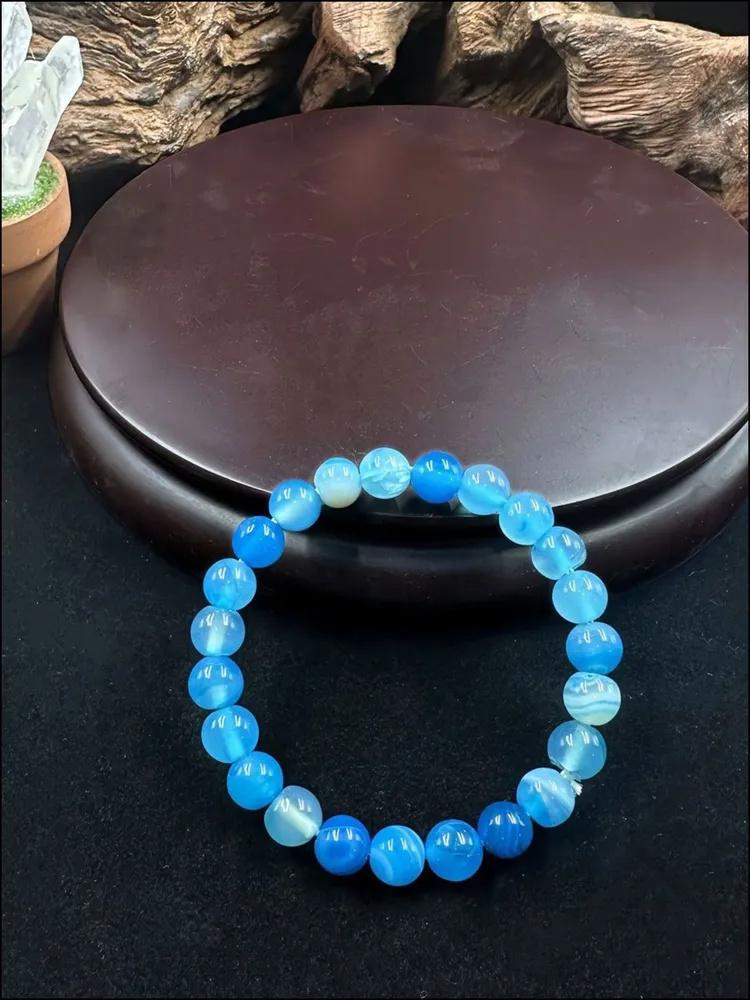 Natürlicher Kristallstein Perlenarmband Elastisches Band Handgefertigt Runde Polierte Edelstein Schmuck für Damen und Herren Geeignet für den täglichen Gebrauch