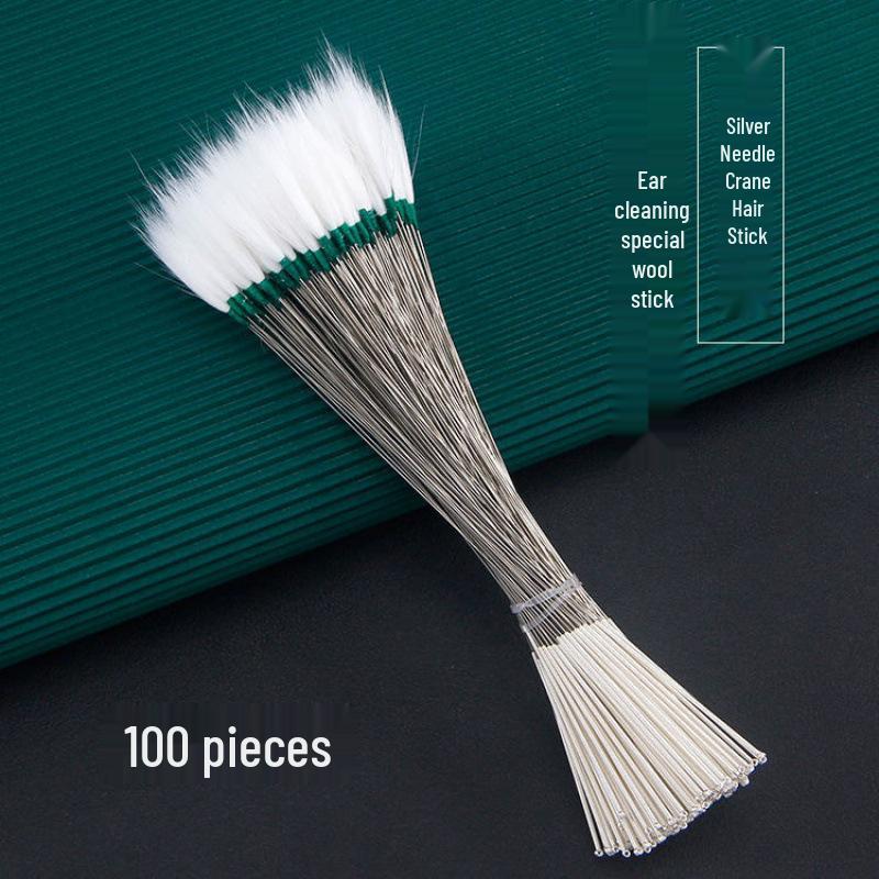Professional Ear Cleaning Set: Silver Needle, Goose Feather, Chicken Feather, Horse Tail Ear Picks