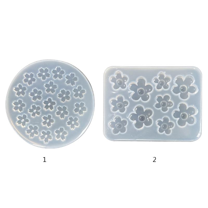 Flexible Harzform Anhängerformen Kleine Blumenform Silikonstruktur für Epoxid-Bastelarbeiten und Kreative Wanddekorationen