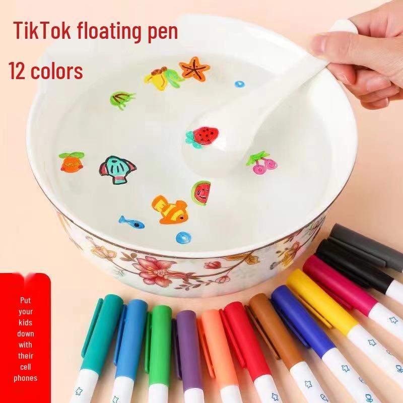 Watercolor Floating Pen for Kids - Draw and Watch Art Float On Water