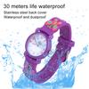 Waterproof Kid Cartoon Watch Cute Exquisite Pattern Children Wrist Watch GiftPurple