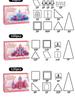 Pink Diamond Surface Magnetic Building Blocks - Strong, Educational Toys for Children