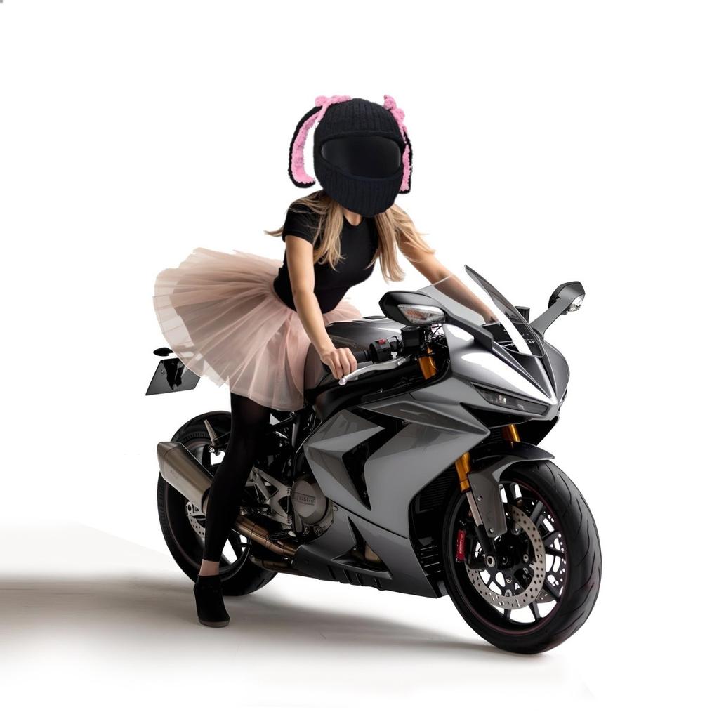 Czapka na kask Girly Bunny Rider