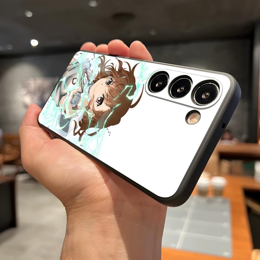 Scientific Railgun Misaka Mikoto Phone Case For Samsung A56 A36 A26 A16 A15 A25 A35 A55 A14 A34 A24 A54 Black Soft Shell