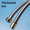 Flexible Shower Hose Crafted of Stainless Steel Materials Sturdy Structure Accessory with Standard Showerheads Use