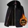 Thickened Winter Fleece Lined Cotton Jacket for Middle-Aged & Elderly Men