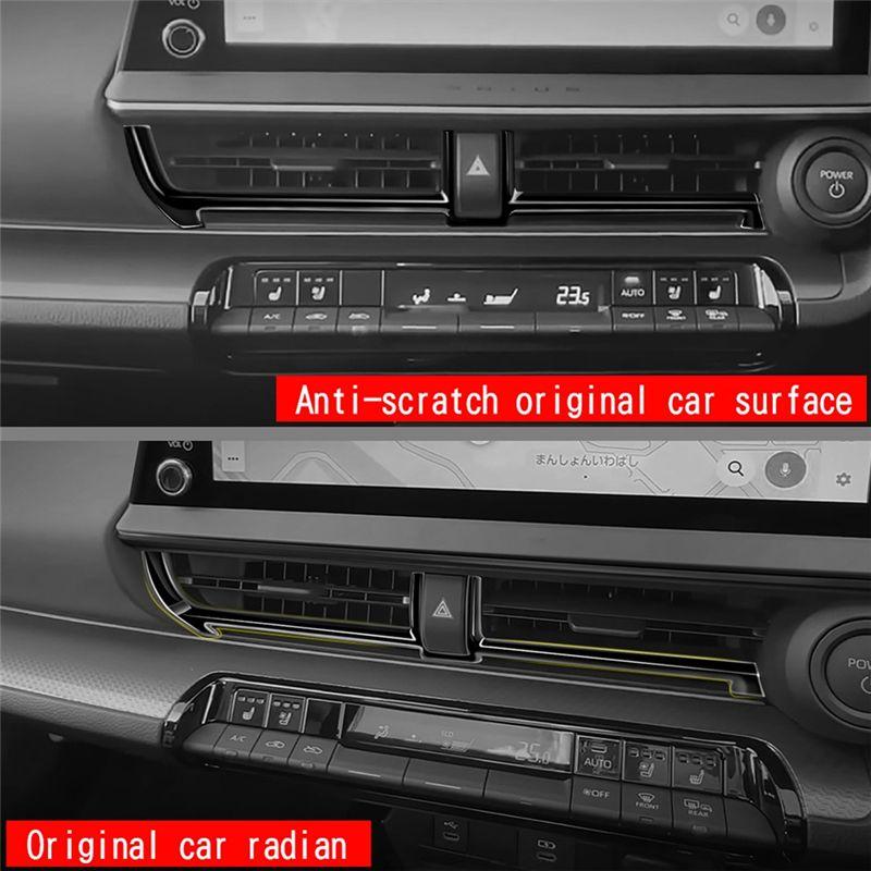 AW-Car Center Inner AC Dashs Air Vent Trim Dashboard Panel For Toyota Prius 60 Series 2022 2023 1Pcs