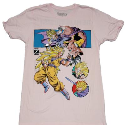 T-Shirt Dragon Ball Z Nuova per Adulti - Saga di Majin Buu Azione Frontale Episodi Bac Tee