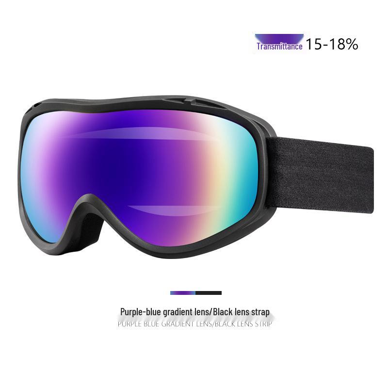 Double-Layer Anti-Fog Spherical Ski Goggles with Myopia Clip & UV Protection for Snow Sports