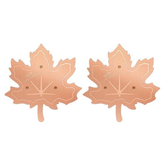 0.9999 Pure Copper Bird Bath Disk 0.6mm Thick Water Cleaner with Triple-Point Support All-Season Maple Leaf Shaped Bird Bath Purification