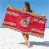 Miami Football Fan Beach Towel, Aqua and Orange Team Color Design Quick-Dry Sand-Free Bath Towel, Unique Gift for Men