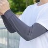 1Pair Ice Silk Sleeve Sun Protect Anti-Slip Sunscreen Cuffs Large Size Driving Sun Protection Arm Sleeves Breathable Arm Warmer