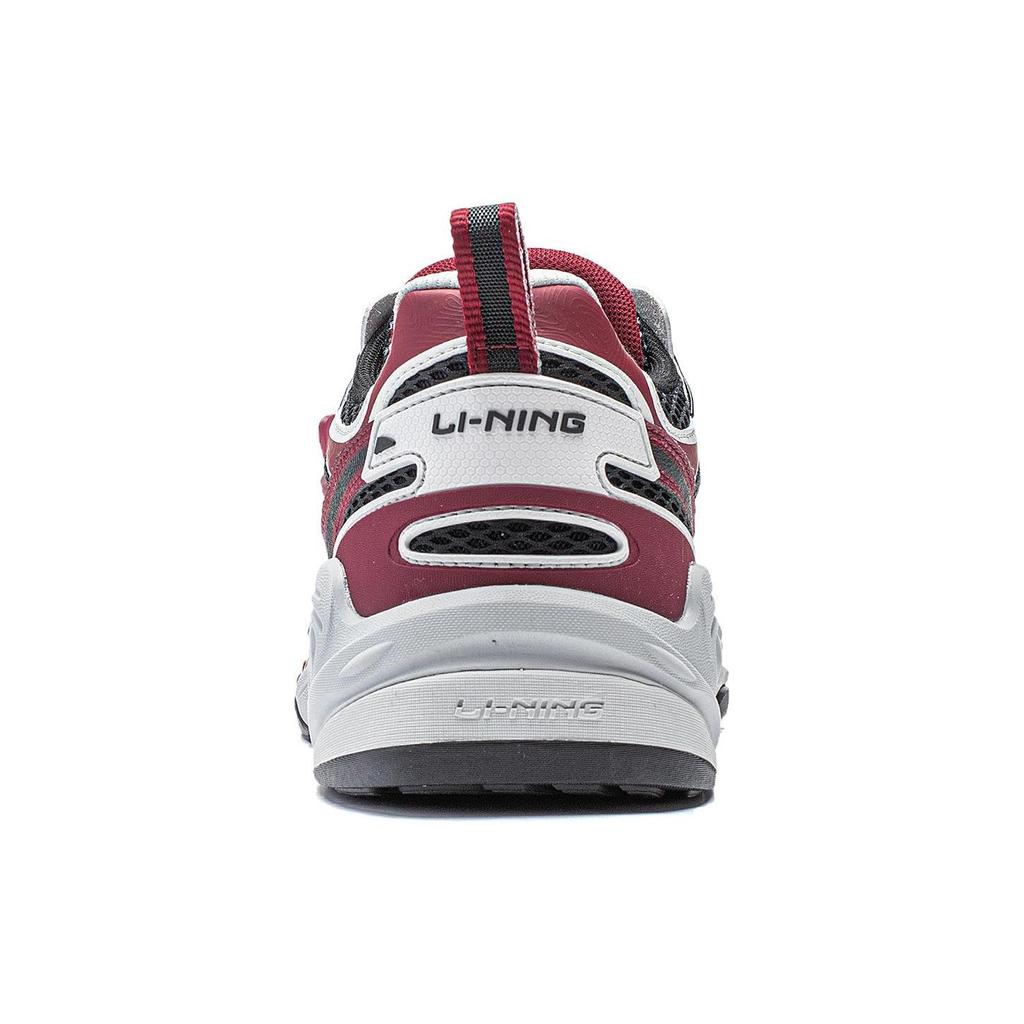 Li Ning Flash Star 2 Slip Resistant Abrasion Resistant Low Top Casual Shoes Men's Black Gray Red AGLT171-1