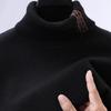 Hengyuanxiang Men's 100% Pure Wool High-Neck Thermal Sweater