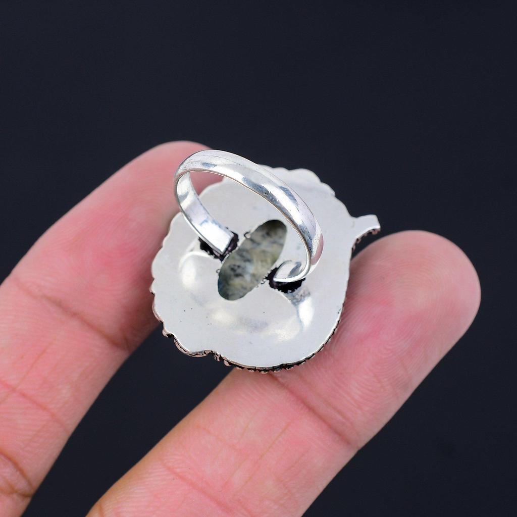 Daughters Day Sale K2 Jasper Gemstone Promise Ring Size 8.5 925 Sterling Silver