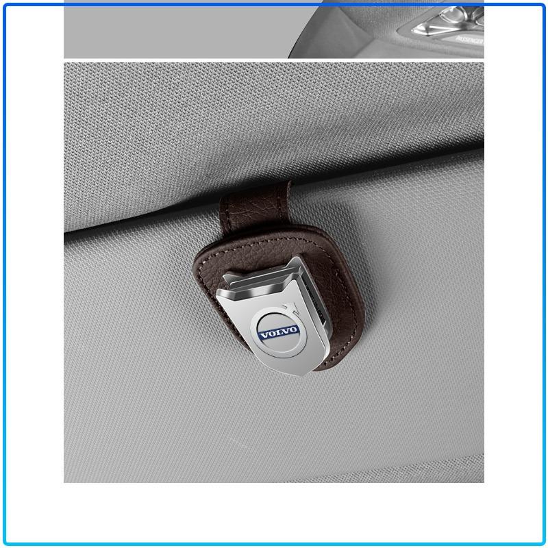 Auto Sun Visor Glasses Box Sunglasses Clip Card Ticket Holder Stand sticker For Volvo XC90 XC60 XC70 XC40 V90 V60 V40 C70 C30 S80
